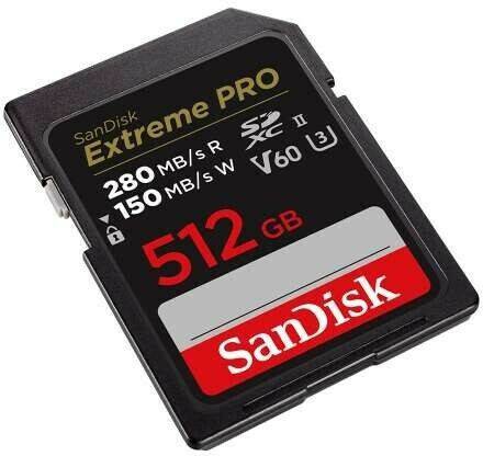 SanDisk Extreme PRO UHS II V60 280MB/s (SDSDXEP-GN4IN)512GB (SDSDXEP-512G-GN4IN) Kamera-Zubehör