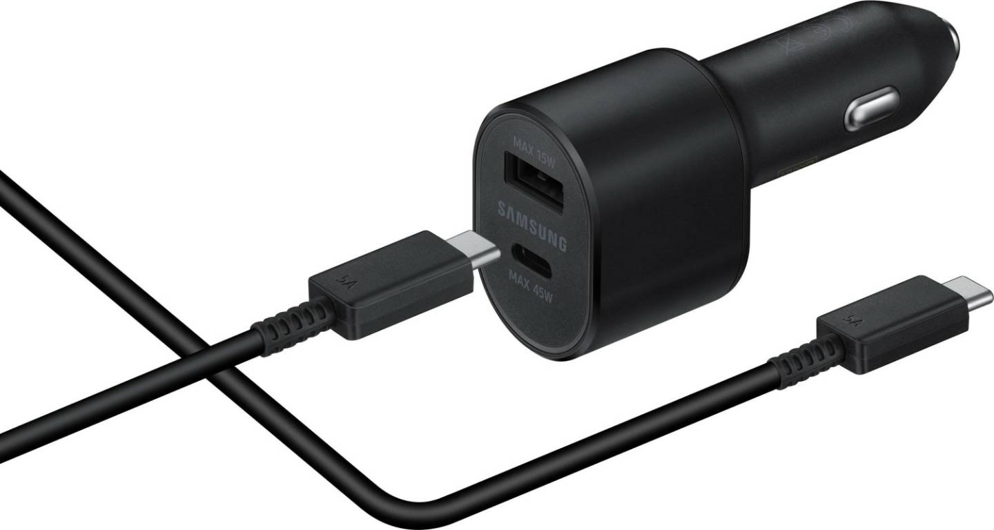 Samsung Dual KFZ-Schnellladegerät (USB-C, 3A) Handy-Zubehör