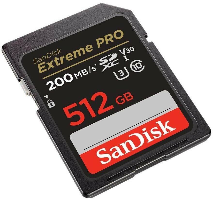 SanDisk Extreme PRO UHS-I V30 200 MB/s SDSDXC 512GB Kamera-Zubehör