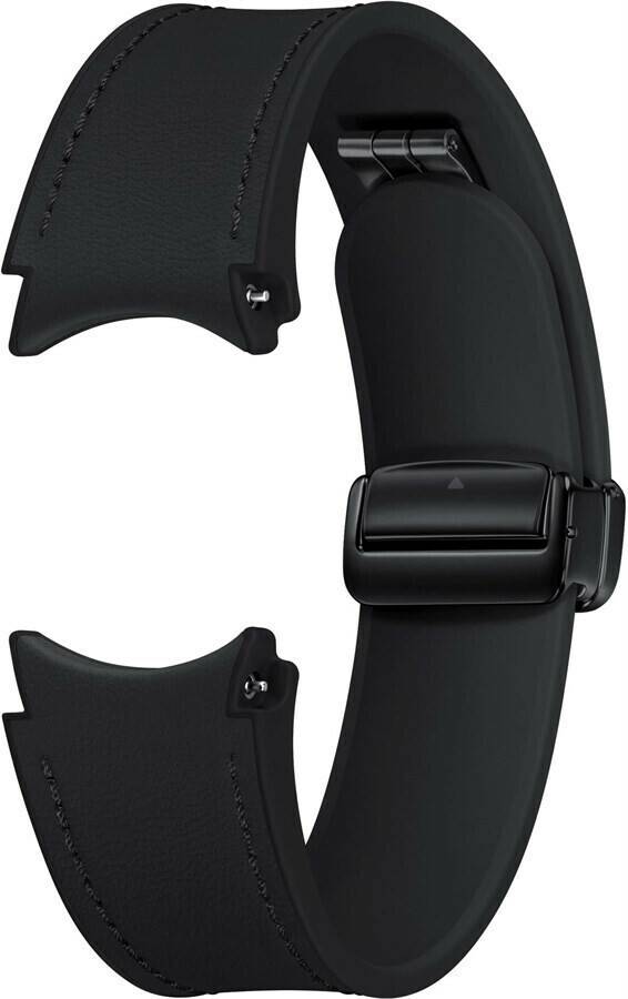 Samsung D-Buckle Hybrid Eco-Leather Band (20mm)Normal M/L Black Smartwatch-Zubehör