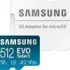 Kamera-Zubehör Samsung EVO Select (2021) microSDXC512GB