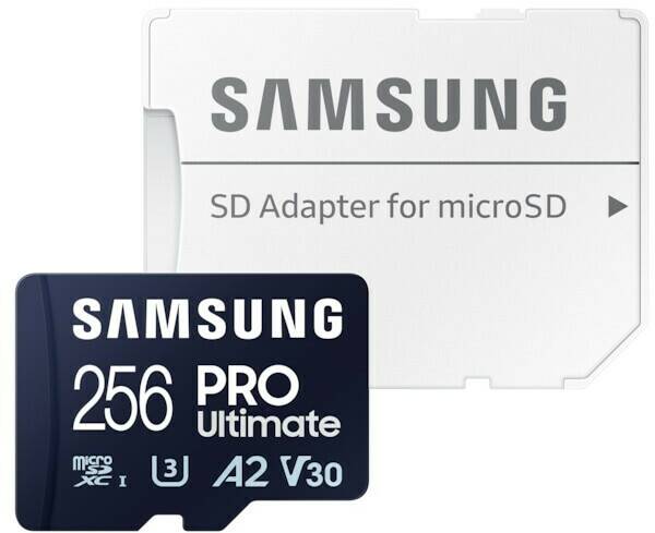 Samsung PRO Ultimate microSD (2023)256GB (MB-MY256SA/WW) + SD-Adapter Kamera-Zubehör