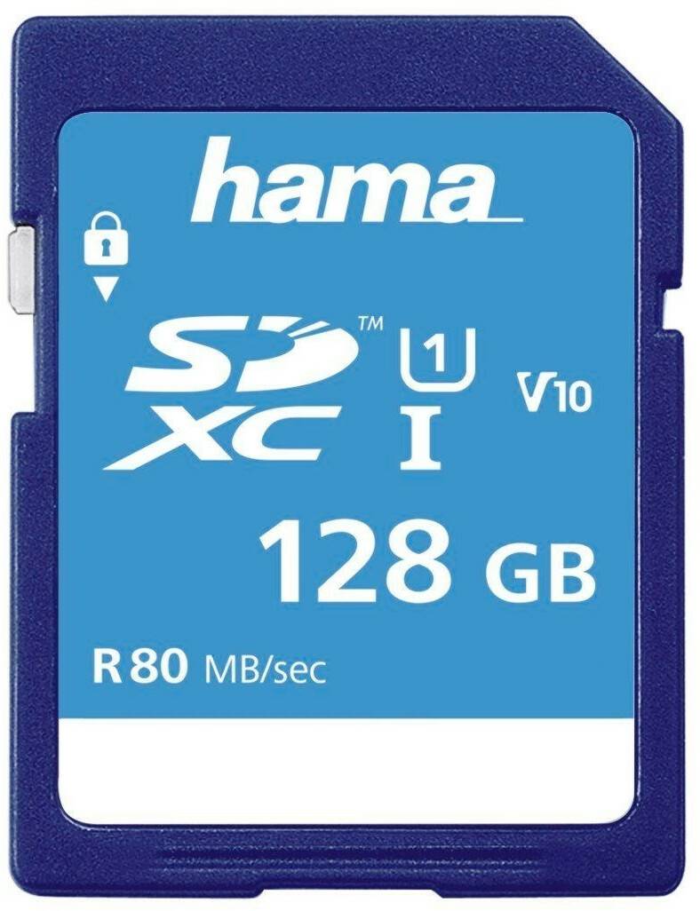 Kamera-Zubehör Hama SDHC/SDXC Class 10 UHS I 80MB/sSDXC - 128GB (00124137)