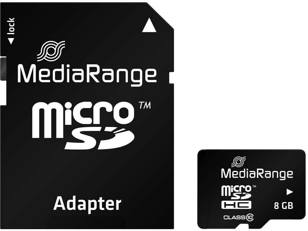 MediaRange microSDHC 8GB Class 10 (MR957) Kamera-Zubehör