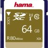 Kamera-Zubehör Hama SDHC/SDXC Class 10 UHS I 80MB/sSDXC - 64GB (00124136)