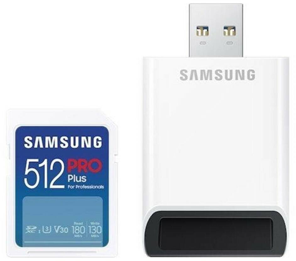 Samsung PRO Plus (2023) SDXC512GB + USB-Adapter Kamera-Zubehör