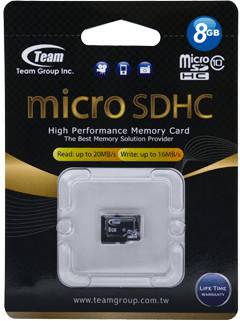 Kamera-Zubehör Team microSDHC Card 8GB Class 10