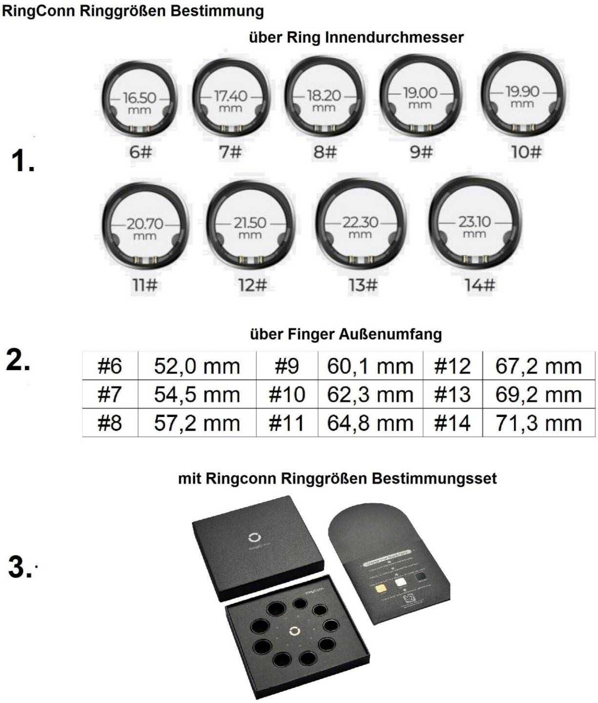 Smartwatch-Zubehör RingConn Smart RingSilver 10