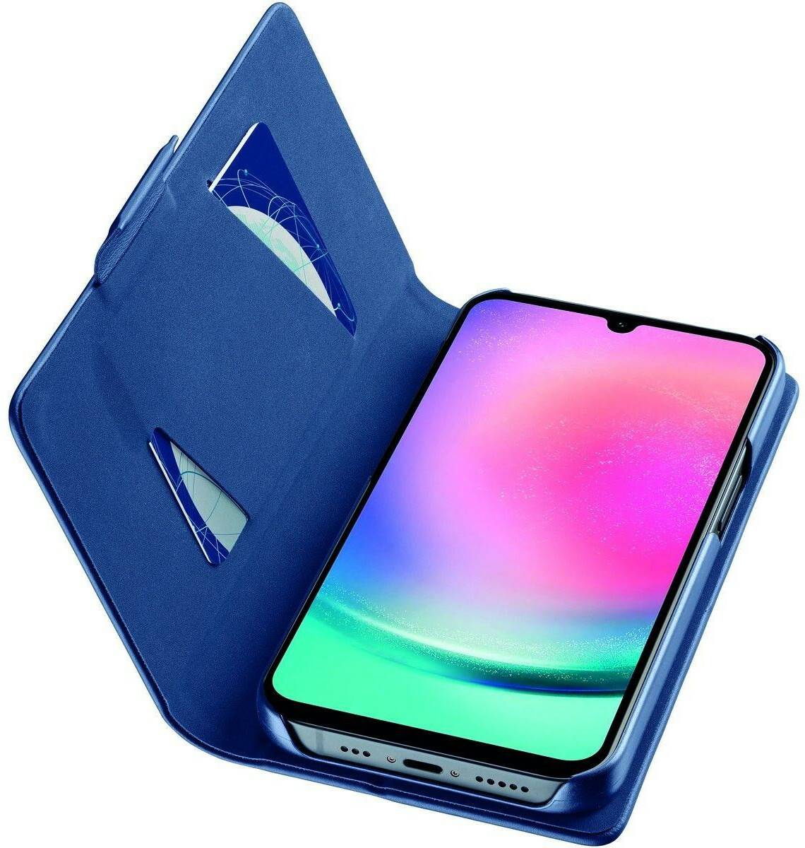 Cellular Line Book Case für Samsung A25 5G Blue (BOOK3GALA255GB) Handy-Zubehör