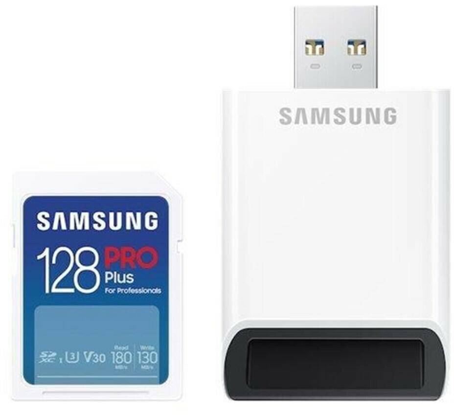 Kamera-Zubehör Samsung PRO Plus (2023) SDXC128GB + USB-Adapter