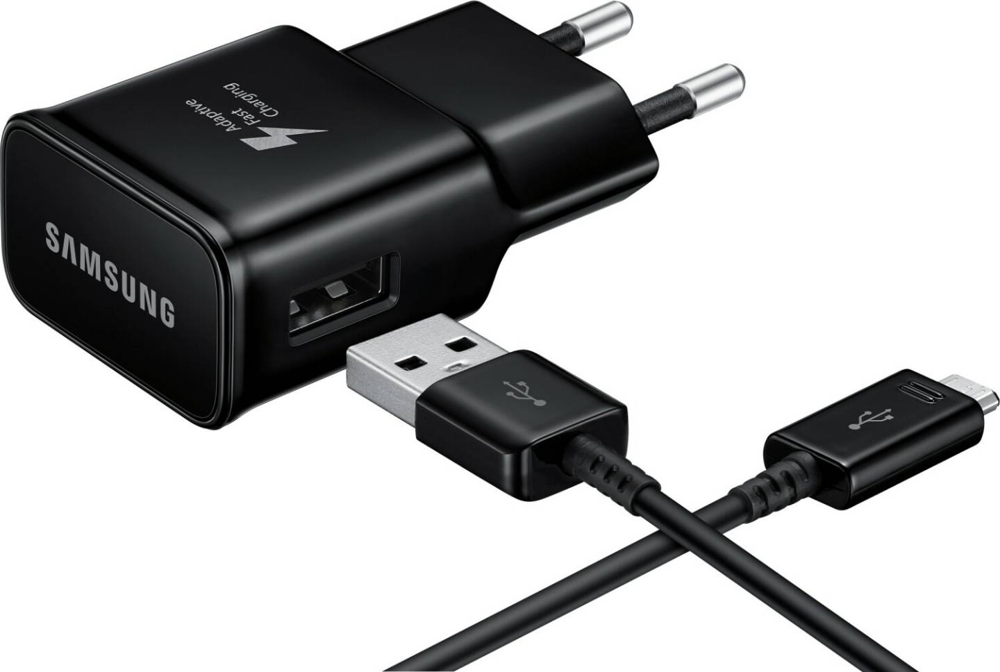 Samsung Schnellladegerät EP-TA20 + USB-C Kabelschwarz Handy-Zubehör