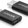 Handy-Zubehör Anker USB-C auf micro-USB Adapter (2 Stk)schwarz