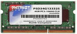 PC-Komponenten Patriot Signature 4GB SO-DIMM DDR3 PC3-10600 CL9 (PSD34G13332S)