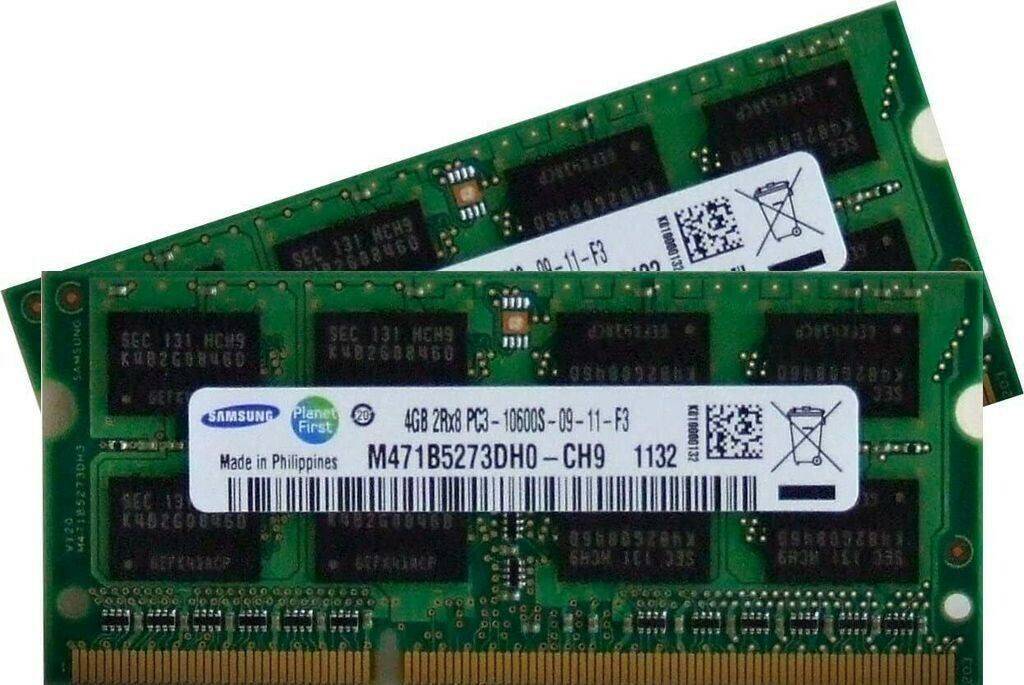 Samsung 8Gb 2x 4GB DDR3 204pin 1333 Mhz Pc3-10600 Apple MacBook Pro Imac M PC-Komponenten