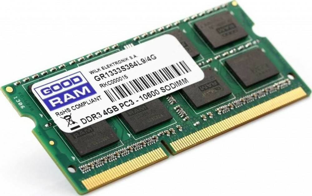 PC-Komponenten GoodRAM 4GB SODIMM DDR3-1600 CL11 (GR1600S364L11S/4G)