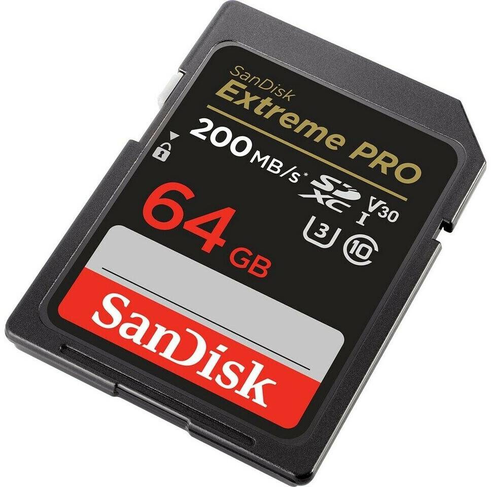 Kamera-Zubehör SanDisk Extreme PRO UHS-I V30 200 MB/s SDSDXC 64GB