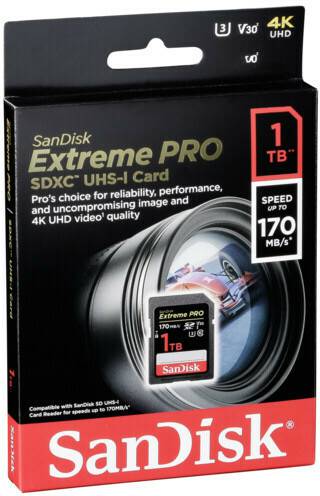 SanDisk Extreme PRO UHS-I U3 V30 SDSDXC 1TB (SDSDXXY-1T00) Kamera-Zubehör