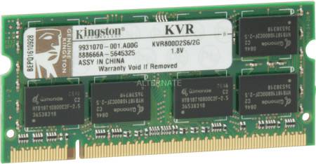 Kingston ValueRAM 2GB SO-DIMM DDR2 PC2-6400 (KVR800D2S6/2G) CL6 PC-Komponenten