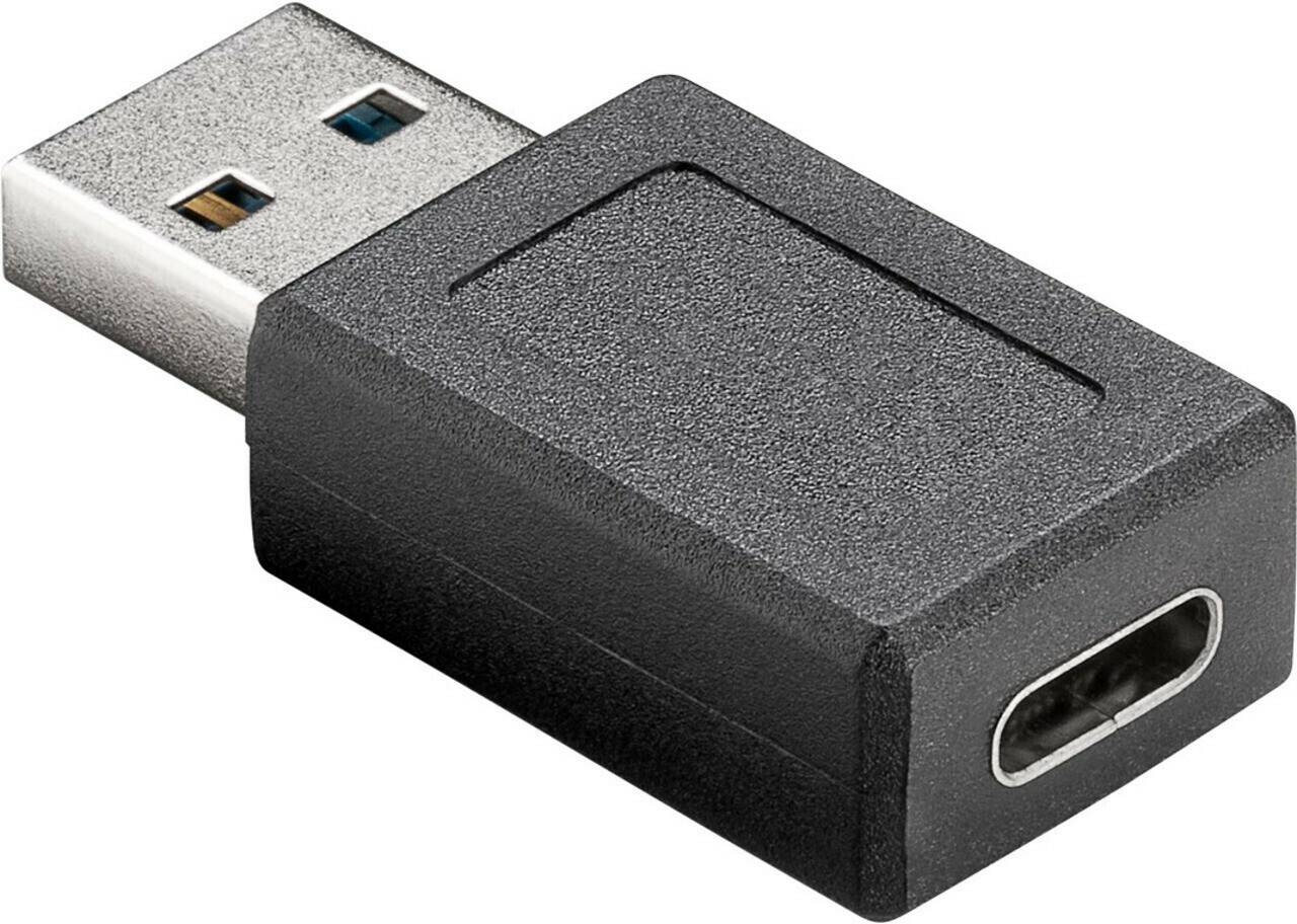 Goobay USB-C Buchse auf USB-A-3.0-Stecker, schwarz Handy-Zubehör