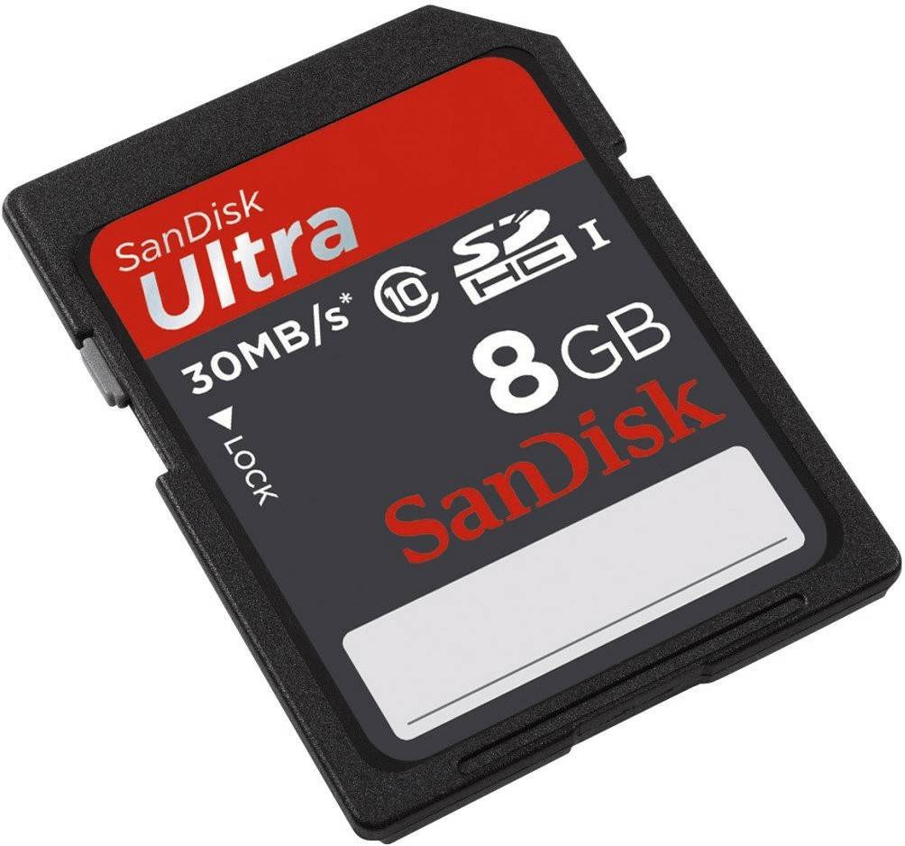 SanDisk Ultra SDHC/SDXC Class 10 UHS-ISDHC 8GB Class 10 UHS-I (SDSDU-008G) Kamera-Zubehör