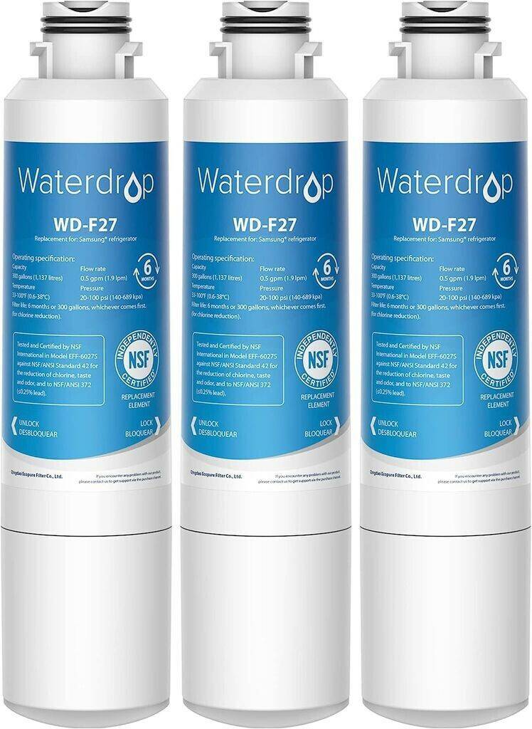 Haushaltsgeräte Waterdrop Waterdrop 3X DA29-00020B Kühlschrank Wasserfilter Ersatz, Kompatibel mit Samsung DA29-00020B HAF-CIN/EXP, HAFCIN, DA29-00020B-1, DA29-00020A, DA29-00019A, DA97-08006A, DA97-08043ABC, Kenmore 46-9101