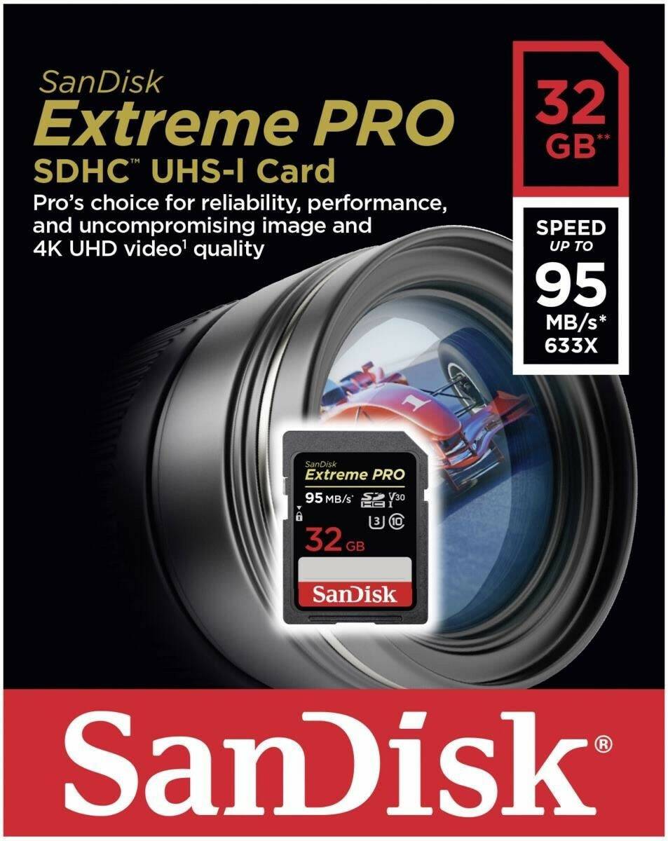 Kamera-Zubehör SanDisk Extreme PRO UHS-I U3 V30 SDSDHC 32GB (SDSDXXG-032G)