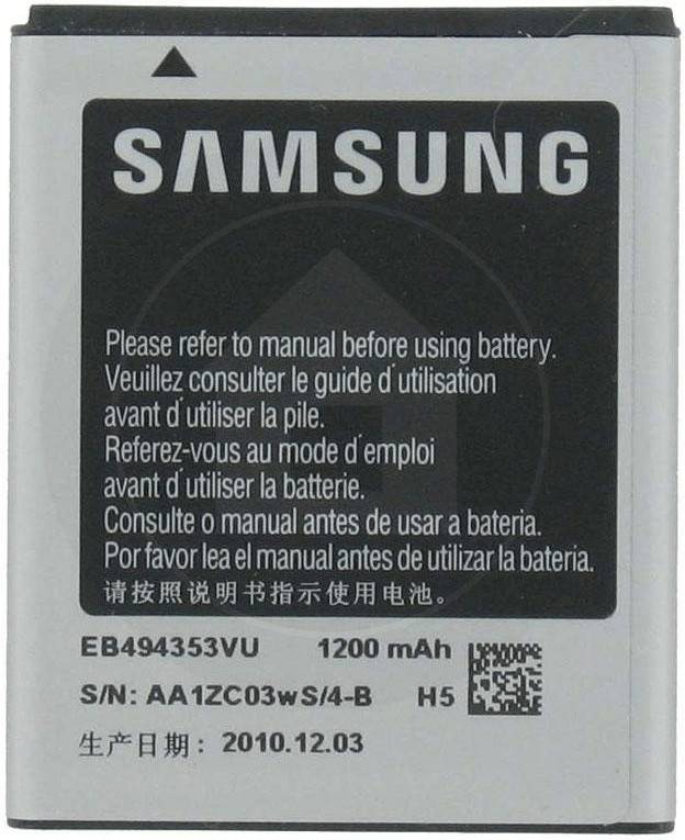 Samsung Galaxy i5510/Wave S5250/S5330/S5750/S7230 Akku (EB494353VUCSTD) Handy-Zubehör