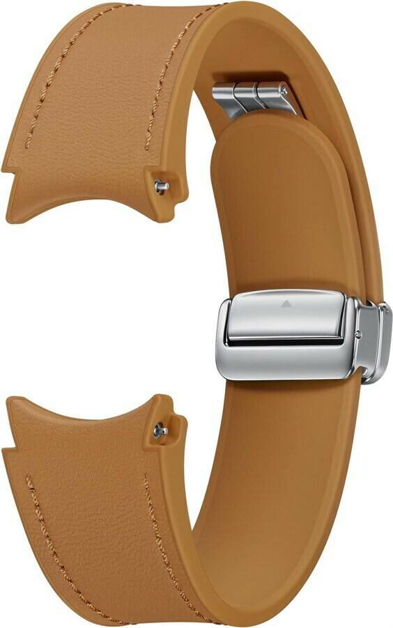 Samsung D-Buckle Hybrid Eco-Leather Band (20mm)Normal M/L Camel Smartwatch-Zubehör