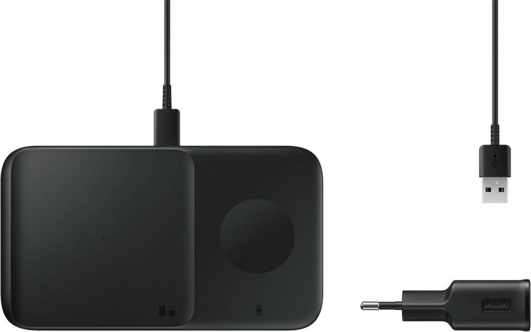 Samsung Wireless Charger Duo EP-P4300mit Ladegerät Schwarz Handy-Zubehör