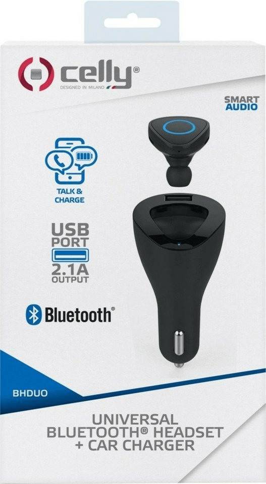 Celly Duo - Car Charger + Bluetooth Headset Handy-Zubehör