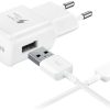 Samsung Schnellladegerät EP-TA20 + USB-C Kabelweiß Handy-Zubehör