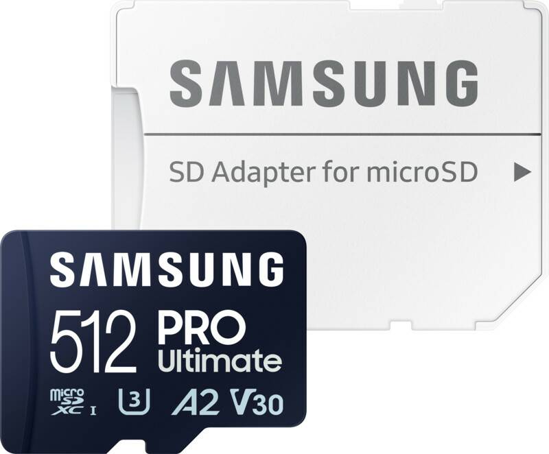 Samsung PRO Ultimate microSD (2023)512GB (MB-MY512SA/WW) + SD-Adapter Kamera-Zubehör