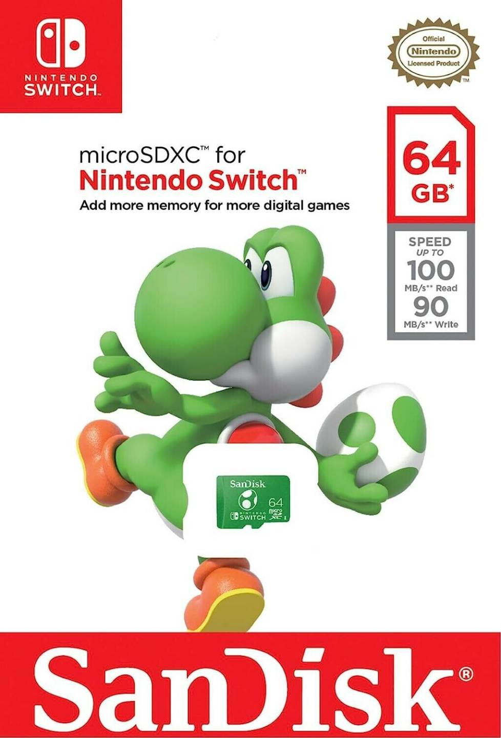 Kamera-Zubehör SanDisk microSDXC für Nintendo Switch (2018)64GB Yoshi Edition